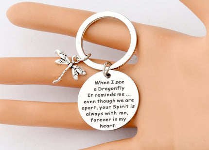 PENQI Dragonfly Memorial Gift - Dragonfly Keychain Reminder of Loved One
