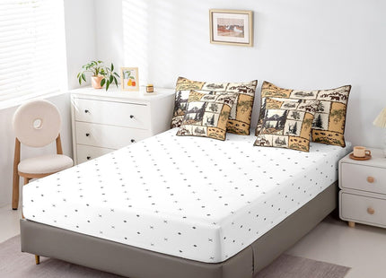 Feelyou Cabin Deer Wild Comforter Set Twin Size Kids Boys Girls