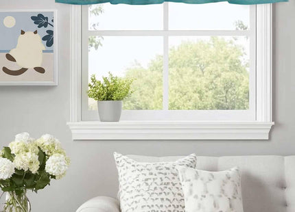 Teal Brown Kitchen Valance Curtain,Rustic Wood Board Window Curtain Topper,Retro Nautical Anchor Rod Pocket Curtain Valances for Bedroom,Short Curtains Window Treatment for Living Room 42x12in