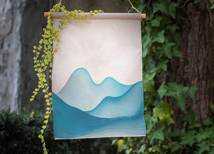 Moslion Wave Garden Flag Marine Ocean Sea Aqua Nautical Waves Flags Double-Sided Banner Welcome Yard Flag Outdoor Home Decor. Lawn Villa 12x18 Inch Gradient Blue