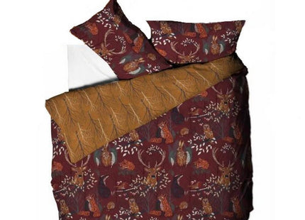 Woodland Duvet Cover Set with Forest Fauna Print in Navy by Furn