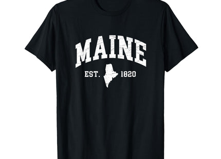 Maine - Est. 1820 - Distressed/Worn Design Style - Classic T-Shirt