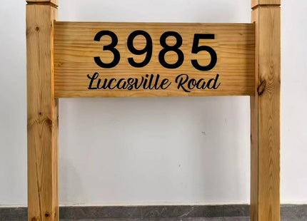Custom Outdoor Wood Decor Personalized Last Name Large Wooden Plaques with Posts Engraved Wooden Address Sign Outdoor Camping Signs Housewarming Gift