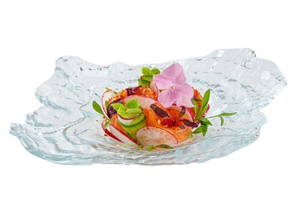 Restaurantware Clear Glass Seashell Serving Plates, 8 3/4 In Wide, 1 Ct