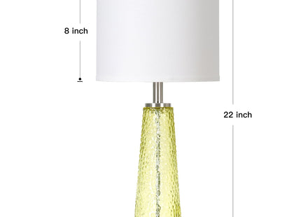 26" Tall Coastal Table Lamps for Living Room, Bedside Lamp for Nightstand