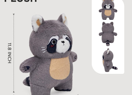 OLAOLA Raccoon Plush Toy, 11.8 Inch Raccoon Animal Stuffed Plush