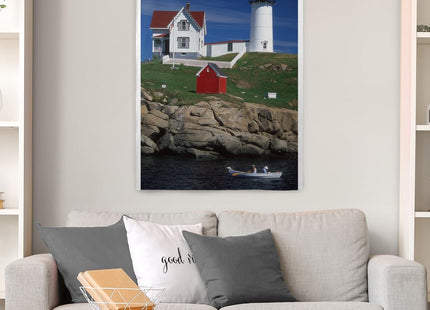 Nubble Lighthouse Maine ME 30x40 Double-Sided, or Wall, Indoor/Outdoor