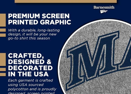 Barnesmith University of Maine T-Shirt, Classic, Charcoal Grey, Small