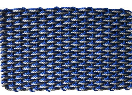 Maine Lobster Rope Doormats, Outdoor Doormat, Royal Blue-Silver, 18"x30"