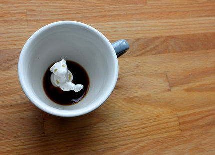 Creature Cups Sea Otter - Ceramic Mug - 11 oz Coffee Cup with Hidden 3D Otter Inside, Unique Gift
