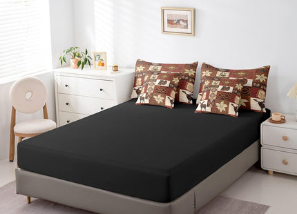 Erosebridal Buffalo Plaid 7 Piece Comforter Set Cabin Decor,Bear Elk Deer Wild Animal Bedding Sets Fall Leaves Pine Cones Bed Sheets Wildlife Hunting Theme Quilt Bohemian Floral Bed in a Bag,Twin