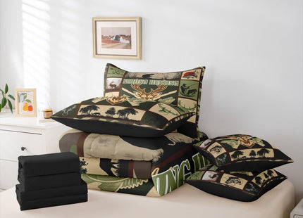 Erosebridal 7-Pieces Fishing and Hunting Bedding Set Twin Size