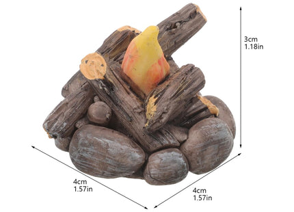 Angoily Miniature Campfire, Resin Dollhouse Fire Decor for Dioramas