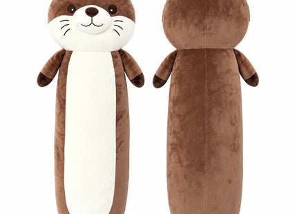 Tianmihou Giant 36inch Otter Long Plush Toy Body Pillow, Cute Otter Stuffed Animal Large Plushie Doll, Big Brown Soft Otter Plush Toy Gift for Kids Boy & Girls, Birthday