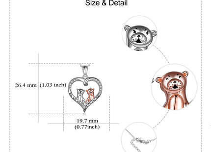 ONEFINITY Otter Gifts Necklace for Women Sterling Silver Sea Otter Necklace Cute Animal Otter Pendant for Mom Sister Jewelry Gift