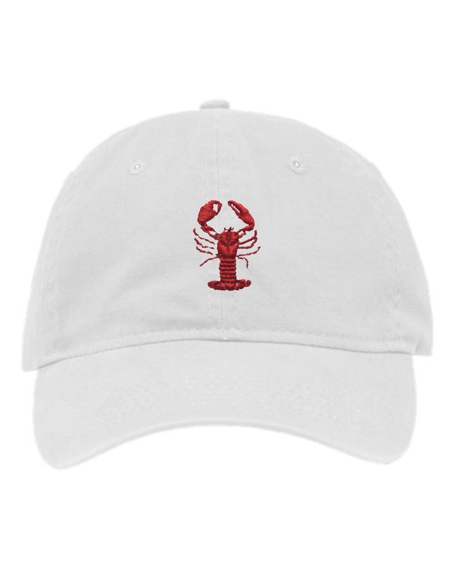 Go All Out One Size White Dad Lobster Embroidered Hat