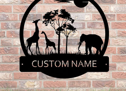 Deer Mountain Forest Moon DAD Father's Day Gift Store Sign Cabin Decor Black Metal Wall Art Plaque Home Decor Outdoor Metal Wall Art Gift for Housewarming