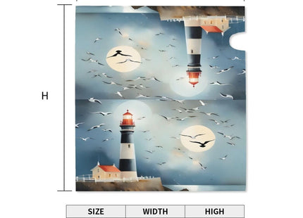 Mount Hour Sea Lighthouse Mailbox Covers, Magnetic Post Box Cover Wraps Standard Size 21x18 in for Garden Yard Decor