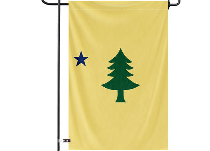Original Maine State Garden Yard Flag 12x18Inch American Territories ME Yard Banner Vertical Double Sided Polyester Small Flag Patriotic State Celebration Party Outside Decor (Pattern A)