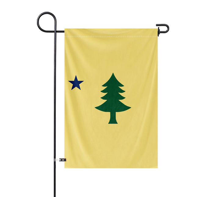 Original Maine State Garden Yard Flag 12x18Inch American Territories ME Yard Banner Vertical Double Sided Polyester Small Flag Patriotic State Celebration Party Outside Decor (Pattern A)