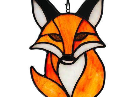 HAOSUM Fox Stained Glass Suncatcher for Window Hanging Fox Home Decorations