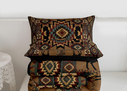 Feelyou Cabin Deer Bedding Set Queen Size Bedding Set for Boys Girls