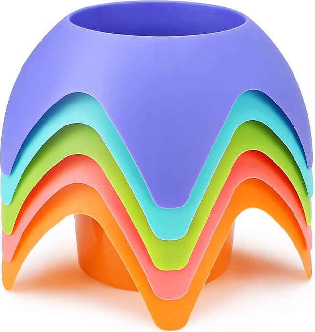 Uarzt Beach Vacation Essentials Accessories - Sand Coasters Drink Cup Holders, 5-Pack, Multicolor, Must-Haves for Women, Adults, Family, and Friends