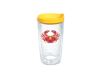 Tervis Tropical Animal Collection Made in USA Double Walled Insulated Tumbler Travel Cup Keeps Drinks Cold & Hot, 16oz, Crab