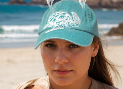 InnoBeta Sea Turtle Gifts for Women Men, Sea Turtle Cap Embroidered Adjustable Hat Gifts Accessory for Birthday & Christmas Blue