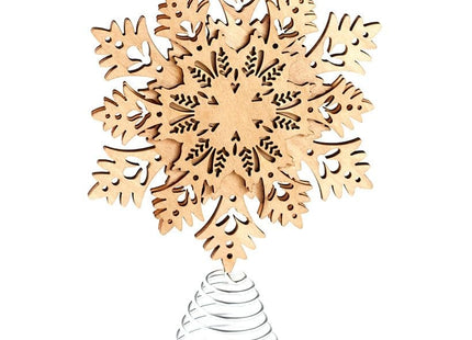 Winter Woodland Holiday Tree Decorations - Snowflake Tree Topper