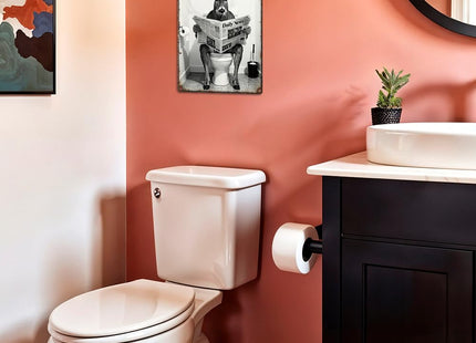 UBIMKW Deer Bathroom Metal Tin,Deer on Toilet Sign
