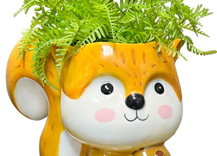 Streamline Imagined Squirrel Planter Pot, Indoor & Outdoor, Ceramic
