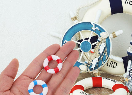 BESTOYARD 50Pcs Miniature Resin Nautical Life Ring