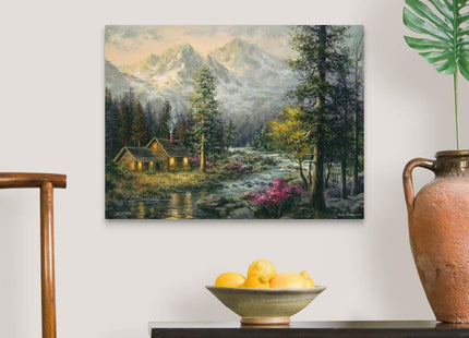CANVAS ON DEMAND Camper's Cabin Canvas Wall Art Print Contemporary, Home Decor, Nature Artwork, 24" x18in