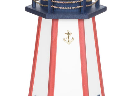 Peaceful Classics Solar Lighthouse, Amish Made Outdoor Garden Decor