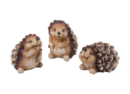 GALLERIE II Happy Pinecone Hedgehogs Small Figurines Assortment of 3
