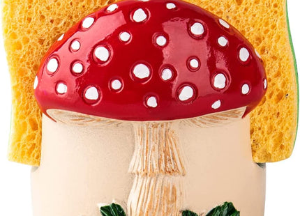 dgudgu Mushroom Kitchen Sponge Holder Cute Resin Sink Caddy Organizer Decor