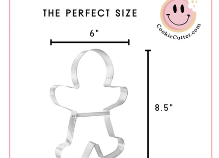 Foose Cookie Cutters Extra Large Gingerbread Man with Brace Cookie Cutter 8.5 in, Hand Made in USA