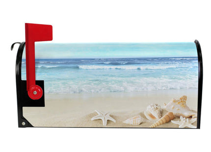 ALAZA Beach Shells Starfish Summer Ocean Magnetic Mailbox Cover MailWraps Garden Yard Home Decor for Outside Standard Size-18"x 20.8" 102