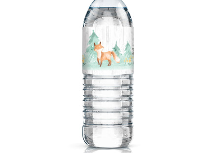 Woodland Baby Shower Water Bottle Labels, Woodland Creatures, 20 Count
