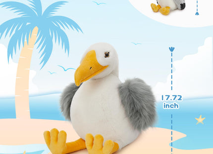 MaoGoLan 4Pcs Seagull Stuffed Animal with Babies Inside,17.7" Mama Seagull Plush with Three Adorable Baby Plushies for Small Hand,Beach Plush Lover Gift for Kids,Boys,Girls