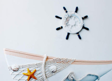 Wood Boat Nautical Themed Home Decorating Figure Decorative Ornament