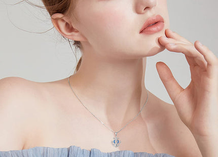 SLIACETE 925 Sterling Silver Anchor Necklace Ocean Jewelry Gift for Women