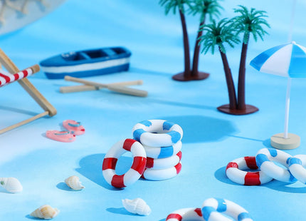 BESTOYARD 50Pcs Miniature Resin Nautical Life Ring