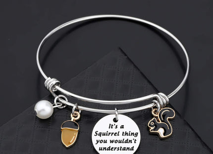 BAUNA Squirrel Jewelry for Squirrel Lovers Squirrel Bracelet It’s A Squirrel Thing You Wouldn’t Understand Animal Lovers Gifts (Squirrel Lovers Bracelet)