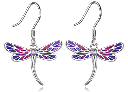 Dragonfly Dangle Earrings for Women Drop Earrings 925 Sterling Silver Dragonfly Jewelry Gifts for Mom Daughter (dragonfly earrings 3)
