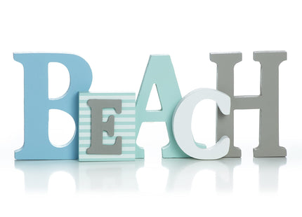 Wooden Beach Signs with Trio of Loose Starfish - Unique Beach Home Decor