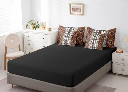 Erosebridal 7 Piece Western Twin Comforter Set with Sheets Brown Rustic Boho Aztec Bedding Sets,Country Cabin Lodge Bed in A Bag for Boys Adults Men Southwestern Ethnic Tribal Bed Set