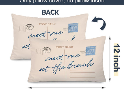 CalmVerve Coastal Pillow Cover 12x20, Beach House Decor，Coastal Room Decor,