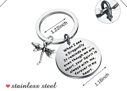 PENQI Dragonfly Memorial Gift - Dragonfly Keychain Reminder of Loved One